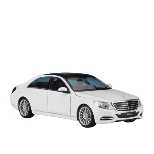 XGFFBAGB 1:24 Für S500 Legierung Auto Modell Druckguss Metall Spielzeug Fahrzeuge Auto Modell Sammlung Geschenk(White,with Box) von XGFFBAGB