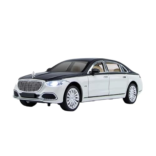 XGFFBAGB 1:24 Für S680 Legierung Auto Modell Druckguss Metall Spielzeug Auto Modell Sound Und Licht Spielzeug Geschenk(White,No Box) von XGFFBAGB