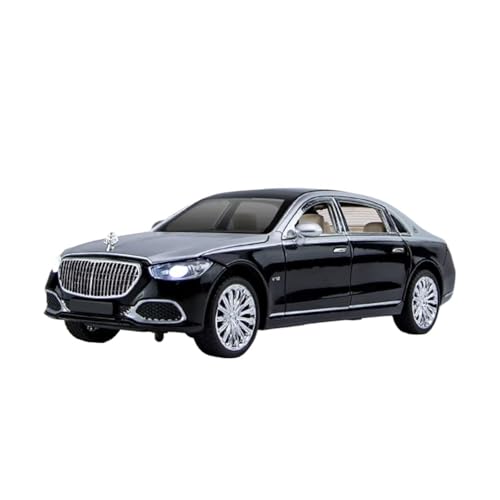 XGFFBAGB 1:24 Für S680 Legierung Metall Auto Modell Diecast Metall Spielzeug Auto Modell Sound Und Licht Geschenk(Black,No Box) von XGFFBAGB