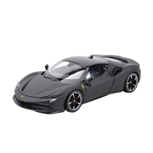 XGFFBAGB 1:24 Für SF90 Stradale Sportwagen, Statische Druckgussfahrzeuge, Sammlerstück, Modellauto-Spielzeug(Black,with Box) von XGFFBAGB