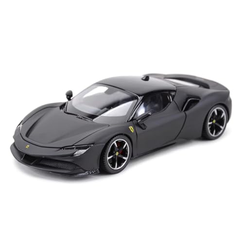 XGFFBAGB 1:24 Für SF90 Stradale Sportwagen Statische Würfel Fahrzeuge Sammelmodellwagen Spielzeug(Black,No Box) von XGFFBAGB