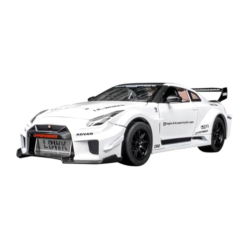 XGFFBAGB 1:24 Für Skyline Ares GTR CSR2 Diecast Spielzeug Fahrzeuge Metall Spielzeug Auto Modell Zurückziehen Sammlung Spielzeug(White,with Box) von XGFFBAGB