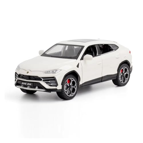 XGFFBAGB 1:24 Für Urus Legierung Diecast Modelle Spielzeug Autos Mit Licht Musik Sportwagen 6 Türen Geöffnet Fahrzeuge Modell Geschenk Spielzeug(White,with Box) von XGFFBAGB