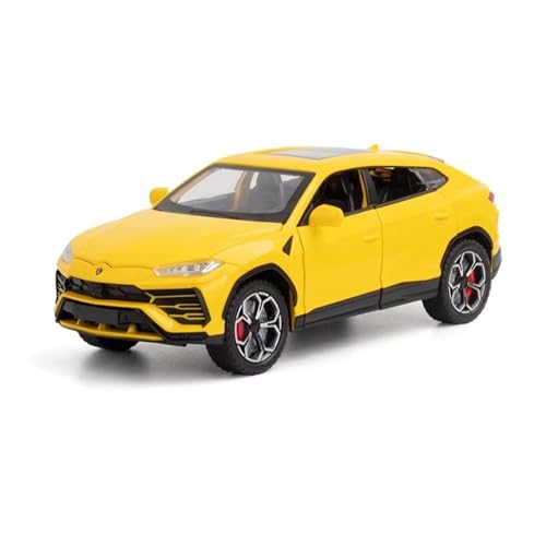 XGFFBAGB 1:24 Für Urus Legierung Modell Auto SUV Fahrzeug Druckguss Spielzeug Metall Sammlung Sound & Licht Spielzeug Auto(Yellow,No Box) von XGFFBAGB