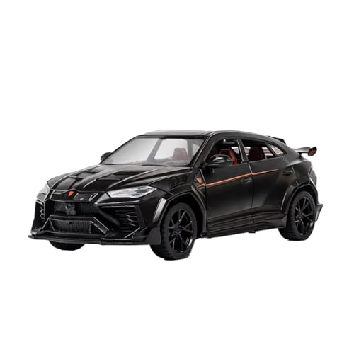 XGFFBAGB 1:24 Für Urus SUV Legierung Sportwagen Modell Diecast Metall Geländewagen Modell Sound Und Licht Spielzeug Geschenk(Black,No Box) von XGFFBAGB