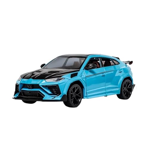 XGFFBAGB 1:24 Für Urus SUV Legierung Sportwagen Modell Diecast Metall Geländewagen Modell Sound Und Licht Spielzeug Geschenk(Blu,No Box) von XGFFBAGB