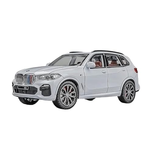 XGFFBAGB 1:24 Für X5 SUV Legierung Auto Druckguss & Spielzeugfahrzeuge Automodell Sound Und Licht Zurückziehen Auto Spielzeug Geschenke(White,with Box) von XGFFBAGB