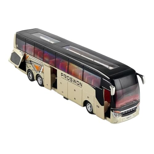 XGFFBAGB 1:32 Für Business Bus Fahrzeug Legierung Einschichtige Bus Auto Modell Spielzeug Diecast Metall Sound Licht Zurückziehen Geschenk Spielzeug(Gold,No Box) von XGFFBAGB