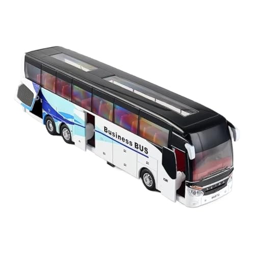 XGFFBAGB 1:32 Für Business Bus Fahrzeug Legierung Einschichtige Bus Auto Modell Spielzeug Diecast Metall Sound Licht Zurückziehen Geschenk Spielzeug(White,No Box) von XGFFBAGB