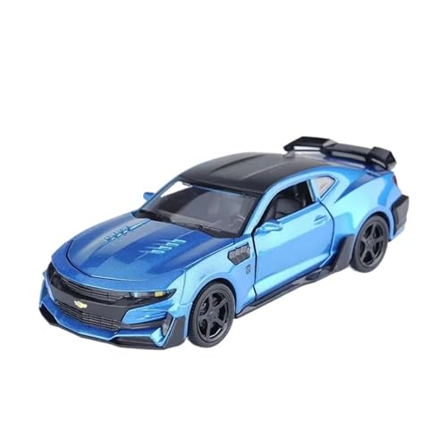 XGFFBAGB 1:32 Für Camaro Auto Spielzeug Legierung Diecast Modell Sport Auto Mit Sound Licht Fahrzeuge Spielzeug Geschenke(Blu,No Box) von XGFFBAGB