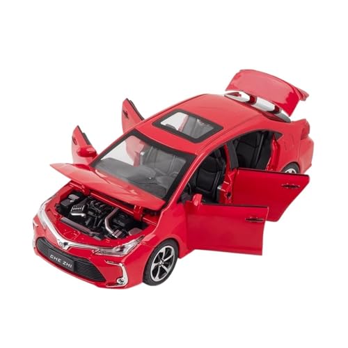 XGFFBAGB 1:32 Für Corolla Legierung Auto Modell Sound Licht Zurückziehen Spielzeug Auto Ornamente Sammeln Geschenk(Rosso,No Box) von XGFFBAGB