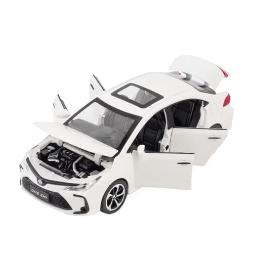 XGFFBAGB 1:32 Für Corolla Legierung Auto Modell Sound Licht Zurückziehen Spielzeug Auto Ornamente Sammeln Geschenk(White,No Box) von XGFFBAGB