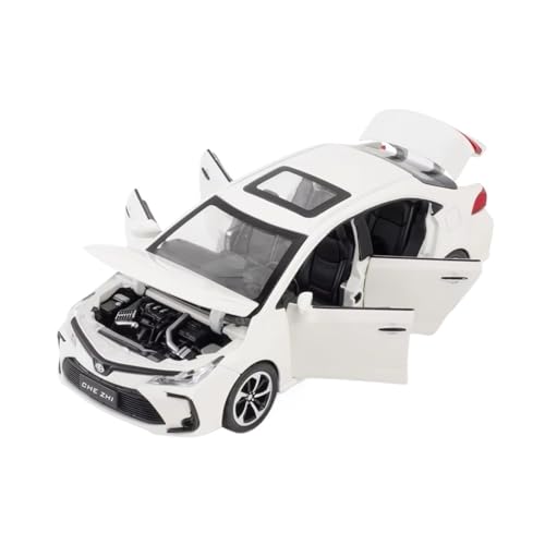 XGFFBAGB 1:32 Für Corolla Legierung Auto Modell Sound Licht Zurückziehen Spielzeug Auto Ornamente Sammeln Geschenk(White,No Box) von XGFFBAGB