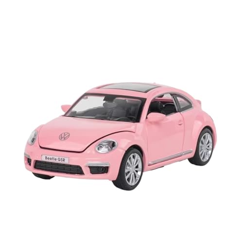 XGFFBAGB 1:32 Für Käfer GSR Auto Modell Zurückziehen Legierung Discast Straße Metall Business Autos Modell Spielzeug(Pink,No Box) von XGFFBAGB