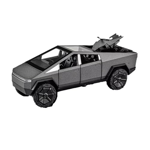 XGFFBAGB 1:32 Für LKW Spielzeug Geländewagen Legierung Auto Diecast Metall Modell Sound Und Licht Zurückziehen Spielzeug Geschenk Geschenk(Black Gray,No Box) von XGFFBAGB