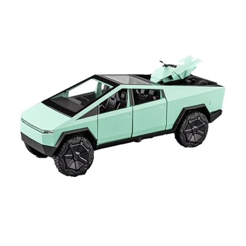 XGFFBAGB 1:32 Für LKW Spielzeug Geländewagen Legierung Auto Diecast Metall Modell Sound Und Licht Zurückziehen Spielzeug Geschenk Geschenk(Green,No Box) von XGFFBAGB