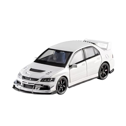 XGFFBAGB 1:32 Für Lancer Evolution Legierung Modell Auto Spielzeug Druckguss Metall Casting Sound Und Licht Auto Spielzeug(White,No Box) von XGFFBAGB