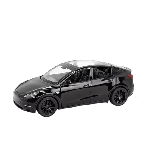 XGFFBAGB 1:32 Für Modell Y Zurückziehen Sound Und Licht Legierung Auto Modell Spielzeug Auto Ornament(Black,No Box) von XGFFBAGB