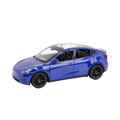 XGFFBAGB 1:32 Für Modell Y Zurückziehen Sound Und Licht Legierung Auto Modell Spielzeug Auto Ornament(Blu,No Box) von XGFFBAGB