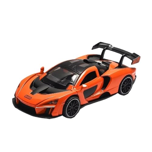 XGFFBAGB 1:32 Für Senna Legierung Sportwagen Diecast Metall Modell Sound & Licht Zurückziehen Spielzeug Desktop Ornamente Geschenk(Orange,No Box) von XGFFBAGB