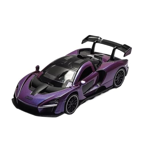 XGFFBAGB 1:32 Für Senna Legierung Sportwagen Diecast Metall Modell Sound & Licht Zurückziehen Spielzeug Desktop Ornamente Geschenk(Purple,No Box) von XGFFBAGB