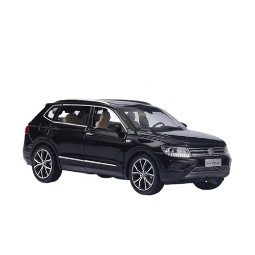 XGFFBAGB 1:32 Für Tiguan L Legierung Zurückziehen Auto Spielzeug Diecast Metall Sound Licht Spielzeug Fahrzeug Dekoration Sammlung(Black,No Box) von XGFFBAGB