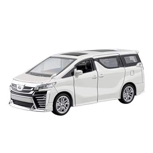 XGFFBAGB 1:32 Für VELLFIRE Alphard MPV Legierung Diecasts Metall Spielzeug Auto Modell Sound Und Licht Geschenk(White,No Box) von XGFFBAGB