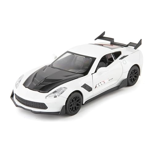 XGFFBAGB 1:32 Für Z06 Legierung Sport Auto Modell Druckguss Metall Spielzeug Fahrzeuge Auto Modell Sound Licht Sammlung Spielzeug Geschenk(White,with Box) von XGFFBAGB