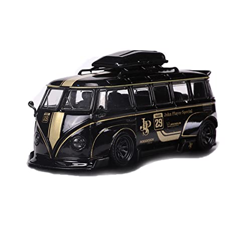 XGFFBAGB 1：64 Für Kombi T1 Bus Van Samba Druckguss Legierung Automodell Handwerk Dekoration Sammlung Spielzeug Werkzeuge Geschenk(Black A,No Box) von XGFFBAGB