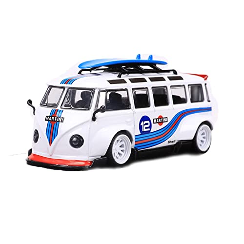 XGFFBAGB 1：64 Für Kombi T1 Bus Van Samba Druckguss Legierung Automodell Handwerk Dekoration Sammlung Spielzeug Werkzeuge Geschenk(White C,No Box) von XGFFBAGB