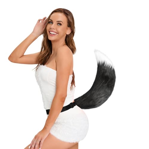 XGOPTS Halloween Kostüme Plüsch Katzenkostüm Damen Katze Fuchs Cosplay katzen kostüme Schwanz Karneval Halloween Party Cosplay Kostüm Set für Kinder Erwachsene von XGOPTS