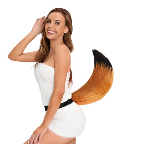 XGOPTS Halloween Kostüme Plüsch Katzenkostüm Damen Katze Fuchs Cosplay katzen kostüme Schwanz Karneval Halloween Party Cosplay Kostüm Set für Kinder Erwachsene von XGOPTS