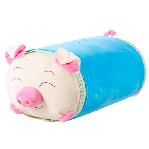 XGOPTS Schwein Puppen Spielzeug Plüschtier Stofftier Niedliche Weiche Schlafkissen Plüsch Kissen Puppen Spielzeug für Mädchen und Jungen (Blau, 50cm) von XGOPTS