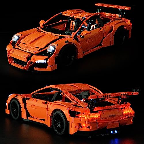 XGREPACK LED Licht MOC für Lego Technic Porsche 911 GT3 – nur LED Licht, Modell Nicht im Lieferumfang enthalten von XGREPACK