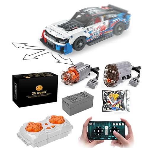 XGREPACK Motor-Set mit Fernbedienung für LEGO Technic NASCAR Chevrolet Camaro ZL1 42153 Motor MOC, verbessertes Motorisierungs-Set (keine Auto-Sets im Lieferumfang enthalten) (Motor) von XGREPACK