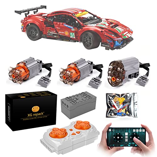 XGREPACK Motorisiertes Motor-MOC für Lego 42125 Ferrari 488 GTE – nur elektrisch, Modell Nicht im Lieferumfang enthalten von XGREPACK