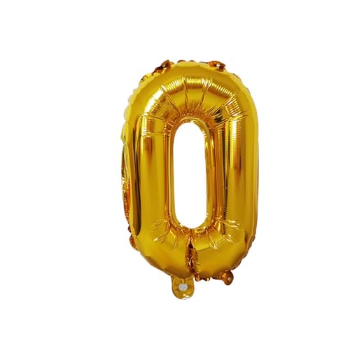 Geburtstagsballon 10 Stück Buchstabenballons, Buchstabenballon-Anordnung Aus Aluminiumfolie, 16-Zoll-Buchstabenballon Aus Heller Aluminiumfolie, Gold O von XHBGXMV