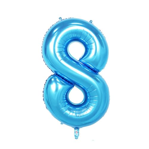 Geburtstagsballon 10 Stück Zahlenballons 40 Zoll Blauer Aluminiumfolienballon Geburtstagsfeier Szene Layout Dekoration Liefert Dekoballons - Blau 8 von XHBGXMV