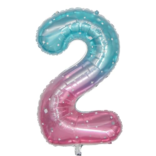 Geburtstagsballon 20 Stück 40 Zoll Große Blaue Und Violette Digitale Geburtstagsfeier-Dekorationsballons Aus Aluminiumfolie-2 von XHBGXMV