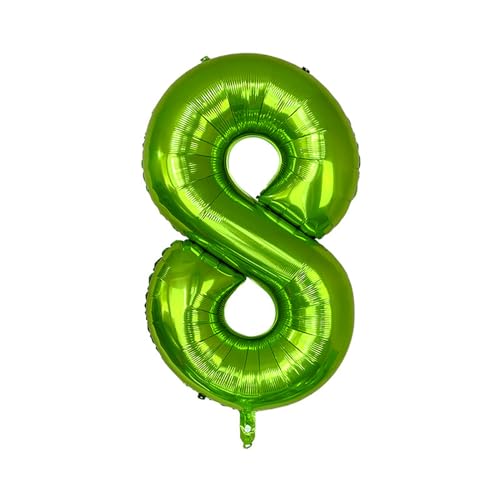 Geburtstagsballon 20 Stück Digitale Luftballons Mit Fruchtgrünem Layout, 40-Zoll-Aluminiumfolie, Grün 8 von XHBGXMV