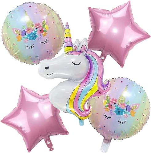 Geburtstagsballon 4 Sätze Mit Je 20 Stück Rosa Stern-Aluminiumfolienballon-Geburtstagsfeier-Dekorationszubehör – Rosa von XHBGXMV