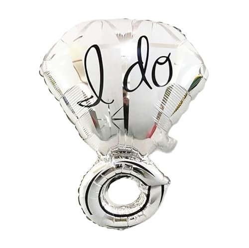 Geburtstagsballon 45 Stück Ringförmige Aluminiumfolienballons, Aluminiumfolienballons, Hochzeitsraumdekoration - Silber von XHBGXMV