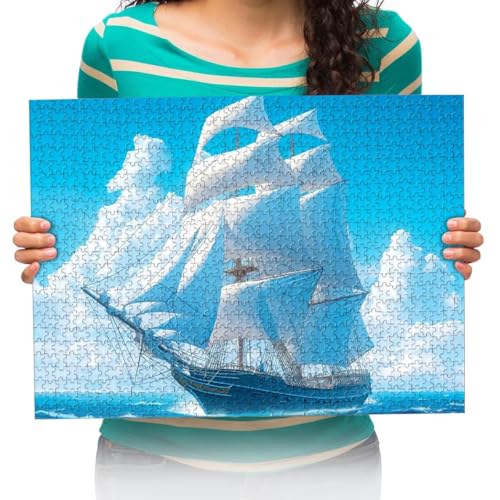 2000Pcs Segeln auf dem Meer Kunstmalerei, Impossible Puzzle, Spielzeug für pädagogisches Geschenk für Jugendliche 100x70cm von XHENTAI