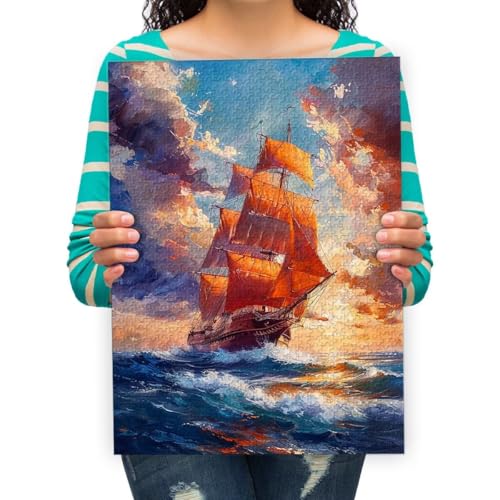 4000 Stück Puzzle Segelboot Kunst Malerei auf dem Meer Puzzle Lernspiele Home Decoration Puzzle 141x87cm von XHENTAI