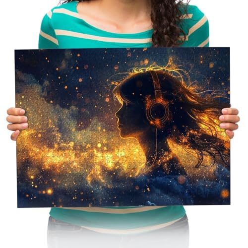 500 PCS Puzzle Musik für Mädchen Puzzles Schwieriges großes Puzzle Pädagogisches Stressabbau-Spielzeug für Erwachsene Kinder 52x38cm von XHENTAI