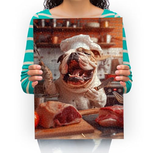 6000 Stück Puzzle Bulldoggen-Koch Puzzle Lernspiele Home Decoration Puzzle 179x105cm von XHENTAI