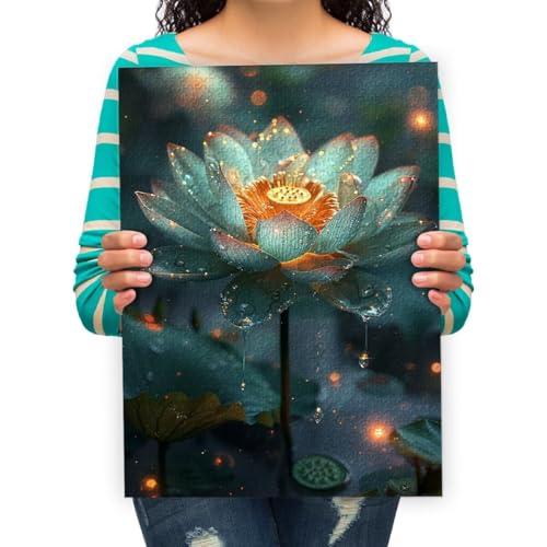 Erwachsenen Puzzle 300 Teile 3D Puzzles Lotus-Kunst-Malerei DIY Frei Zeit Home Dekoration Kreative Kunst 38 * 52cm von XHENTAI