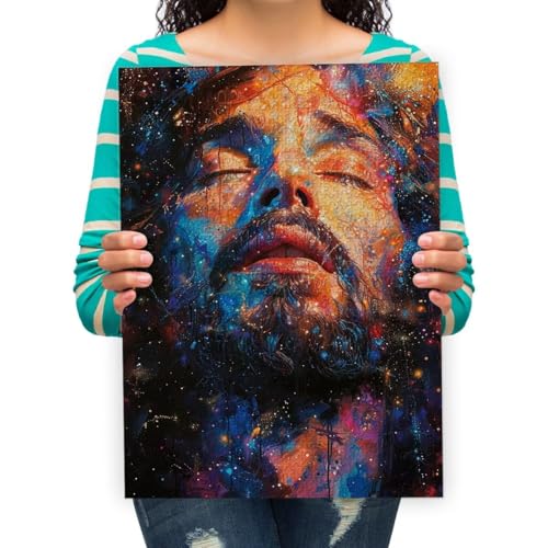 Erwachsenen Puzzle 500 Teile 3D Puzzles Religiöses Jesus-Gemälde DIY Frei Zeit Home Dekoration Kreative Kunst 52x38cm von XHENTAI