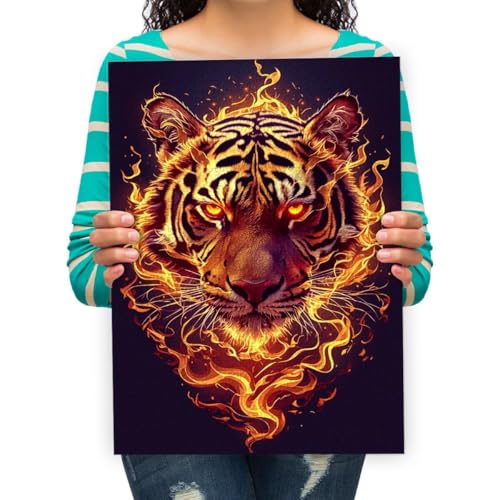 Klassisches Puzzle 300 Teile Erwachsene Puzzle Puzzle 3D Puzzle Flammentiger Hölzernes Erwachsene Kinder Puzzle Spiels Spielzeug Puzzles 38x52cm von XHENTAI