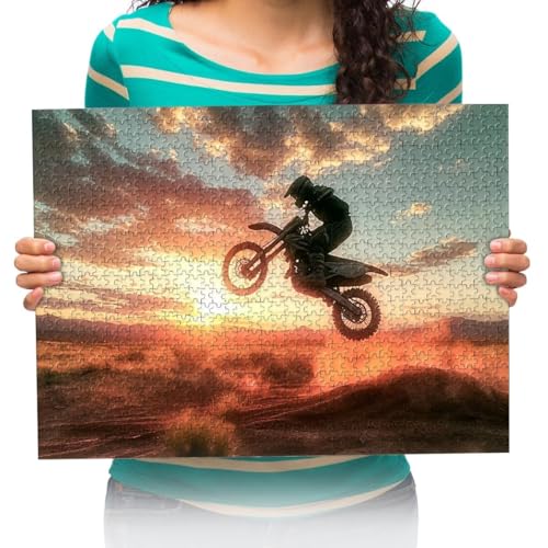 Klassisches Puzzle 5000 Teile Erwachsene Puzzle Puzzle 3D Puzzle Wüsten-Motorradfahrer Hölzernes Erwachsene Kinder Puzzle Spiels Spielzeug Puzzles 156x105cm von XHENTAI